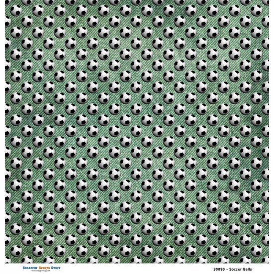 Scrappin\' Stuff - Soccer Balls Repeat Paper