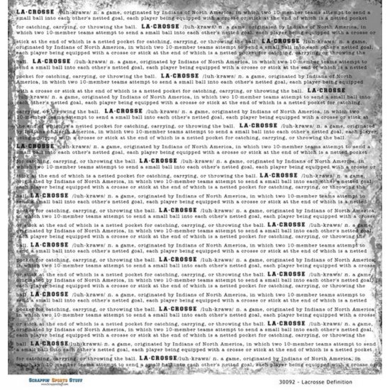 Scrappin\' Stuff - Lacrosse Definition Paper
