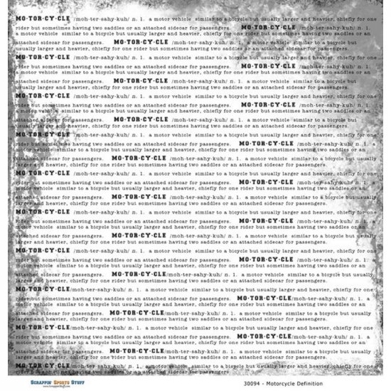 Scrappin\' Stuff - Motorcycle Definition Paper