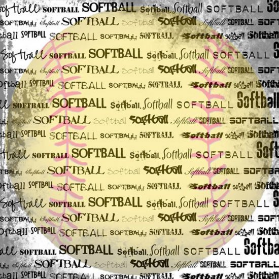 Scrappin\' Stuff - Softball Words Paper