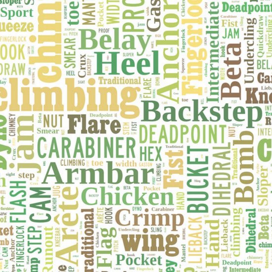 Scrappin\' Stuff - Rock Climbing Words Paper