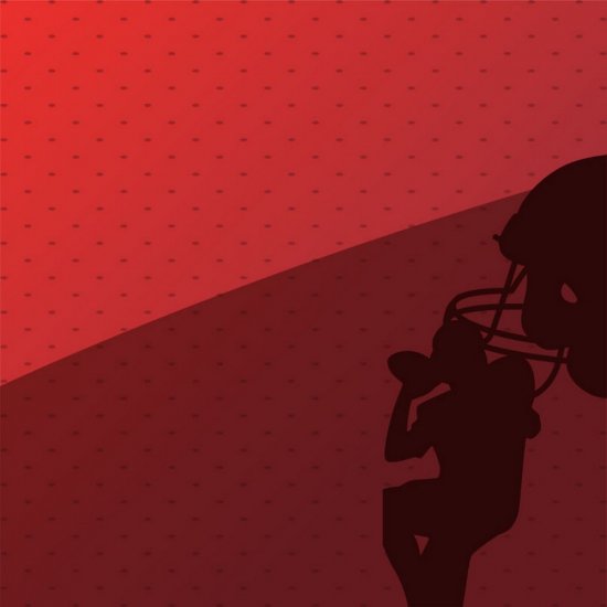 Scrappin\' Stuff - Football Red Silhouette Paper
