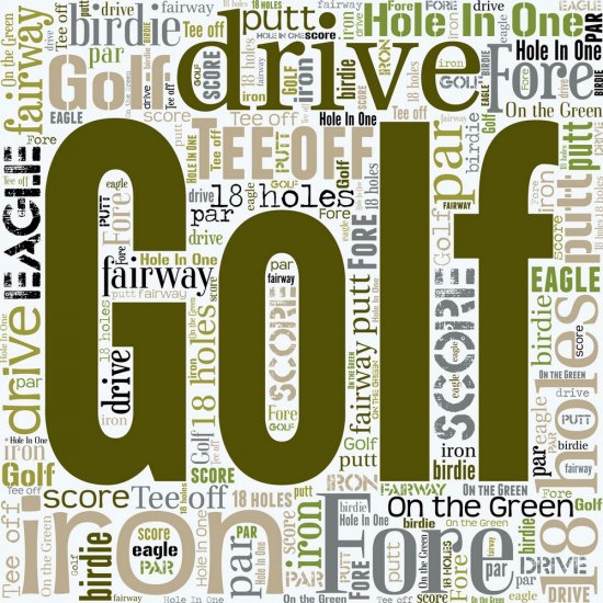 Scrappin\' Stuff - Golf Word Cloud Paper