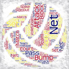 Scrappin' Stuff - Large Volleyball Word Paper