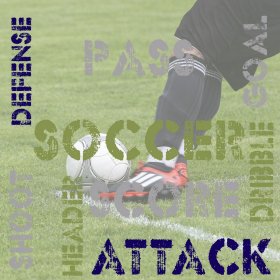 Scrappin' Stuff - Soccer Words Background Paper