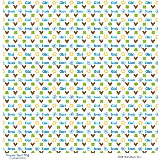 Scrappin\' Stuff - Heart, Clover, Daisies Paper