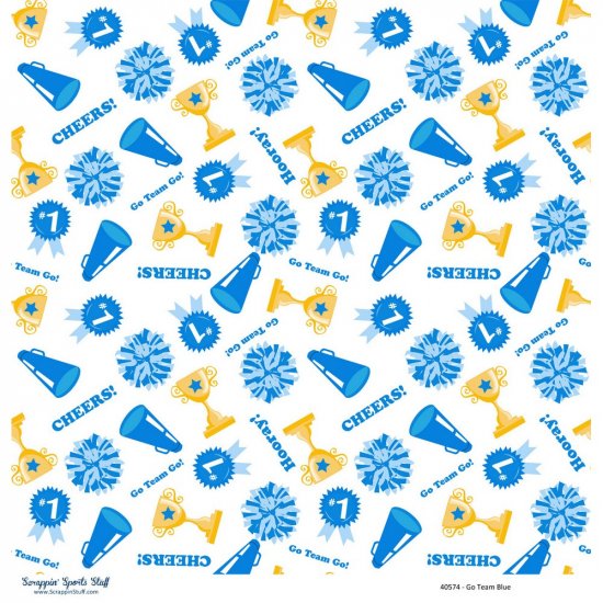 Scrappin\' Stuff - Go Team Blue Paper