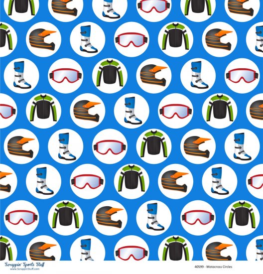 Scrappin\' Stuff - Motocross Circles Paper
