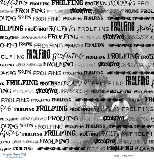 Scrappin\' Stuff - Frolfing Words Paper