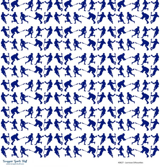 Scrappin\' Stuff - Lacrosse Silhouettes Paper