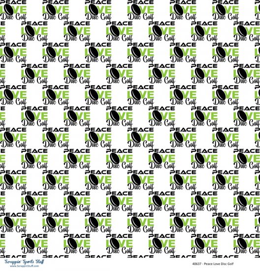 Scrappin\' Stuff - Peace Love Disc Golf Paper
