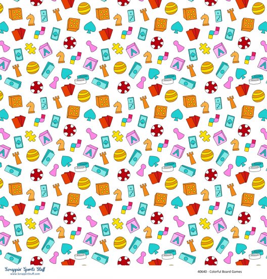 Scrappin\' Stuff - Colorful Board Games Paper