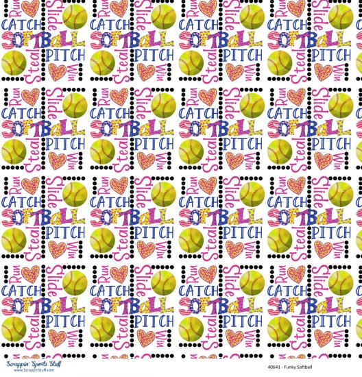 Scrappin\' Stuff - Funky Softball Paper