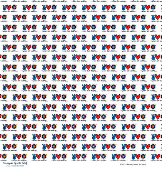 Scrappin\' Stuff - Peace, Love Archery Paper