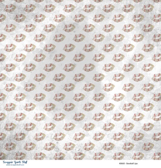 Scrappin\' Stuff - Baseball Lips Paper