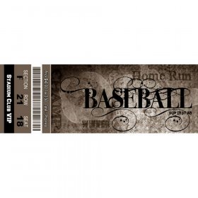 Scrappin' Stuff - Baseball Ticket