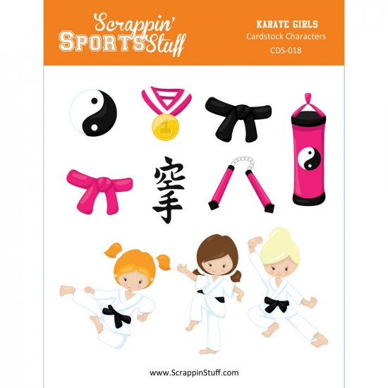 Cardstock Characters - Karate Girls