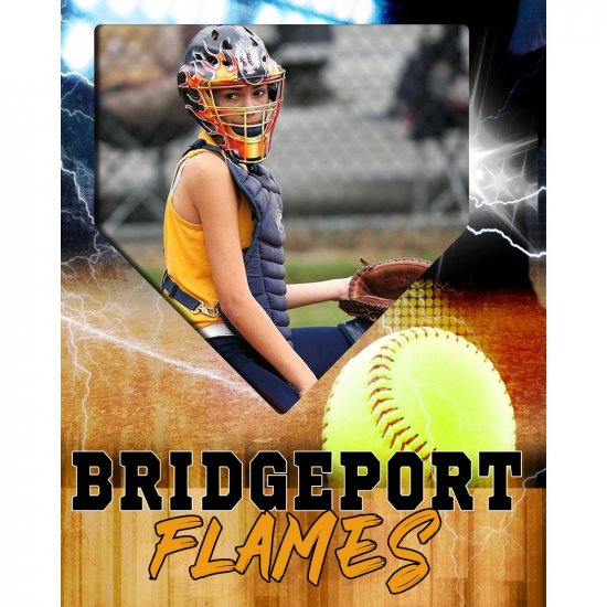 Designer Photos - Softball Lightning