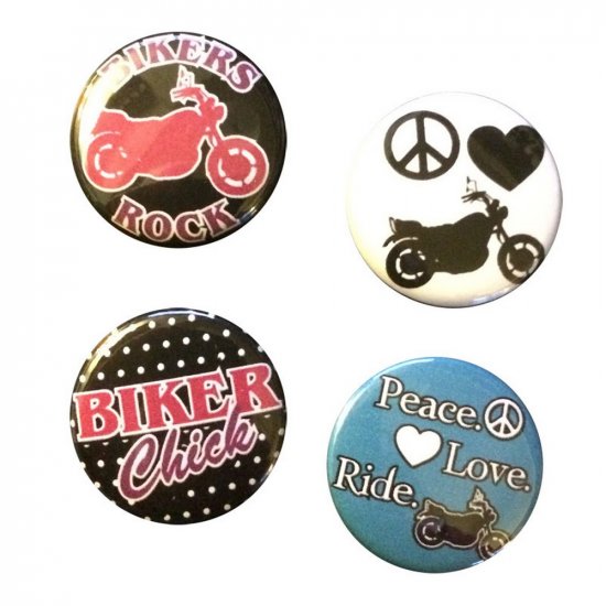 Flair Buttons - Biker Chick