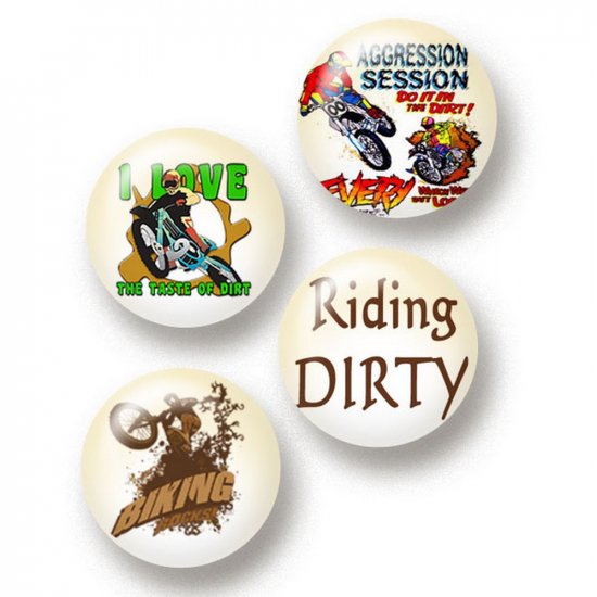 Flair Buttons - Dirt Bike