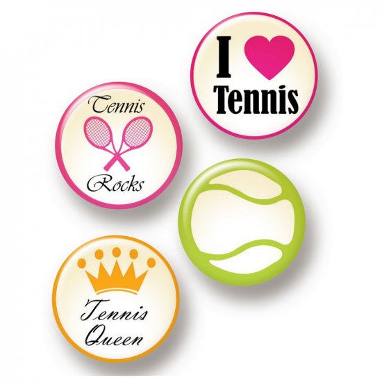 Flair Buttons - Tennis Queen
