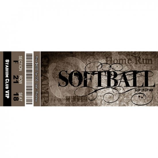 Scrappin\' Stuff - Softball Ticket
