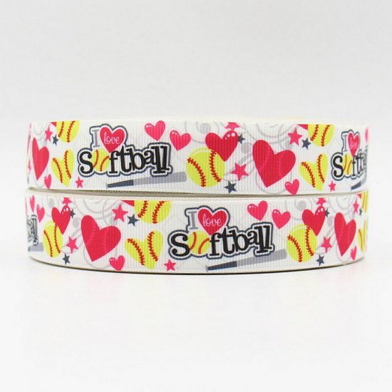 WM Ribbon - I Love Softball Ribbon