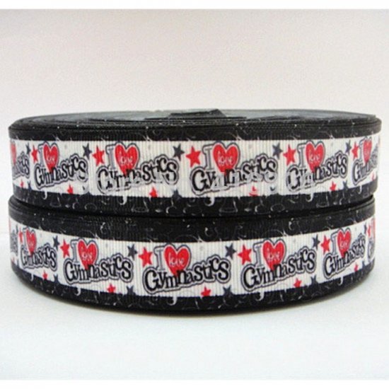 WM Ribbon - Love Gymnastics Ribbon