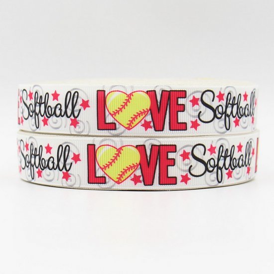 WM Ribbon - Love Softball Ribbon