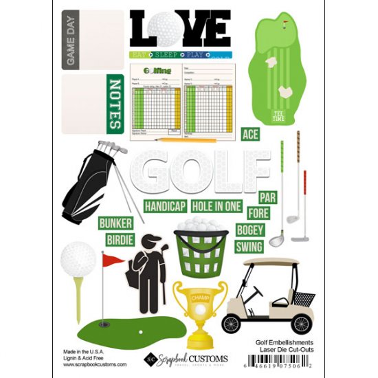 Stamping Station - Golf Embellishments