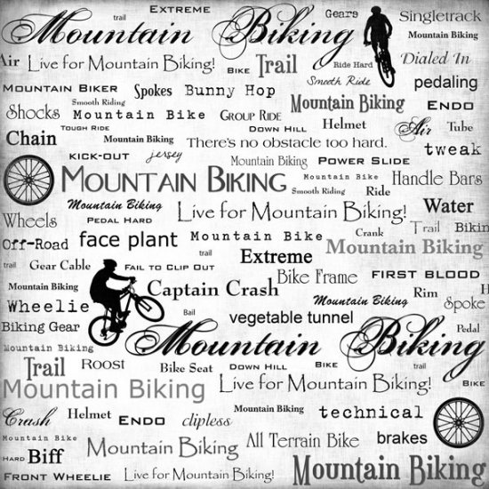 Stamping Station - Live for Mountain Biking Paper