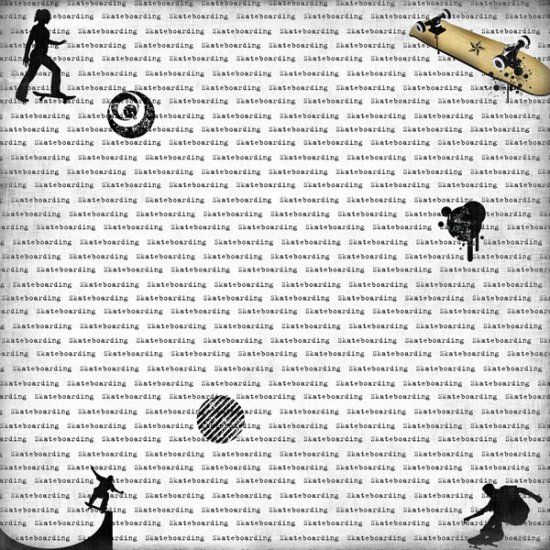 Stamping Station - Skateboard Typewriter Paper