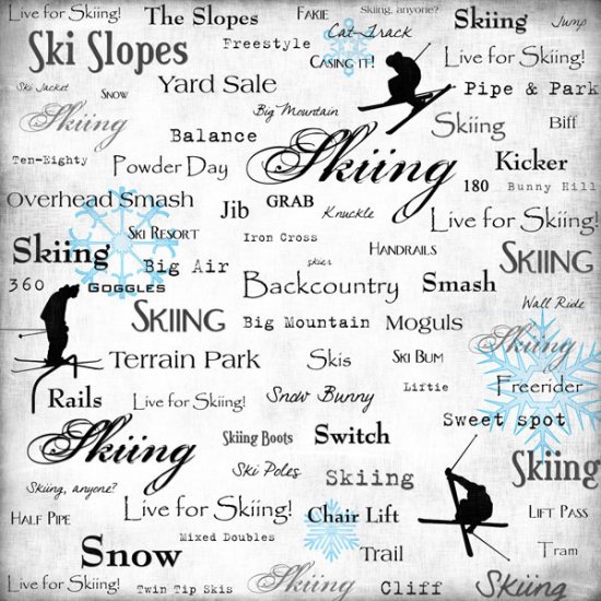 Stamping Station - Live for Skiing Paper