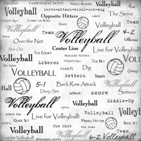 Stamping Station - Live for Volleyball Paper