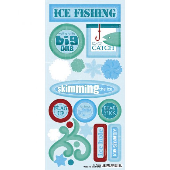 Stamping Station - Ice Fishing Sticker