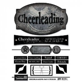 Stamping Station - Cheerleading Fan Sticker