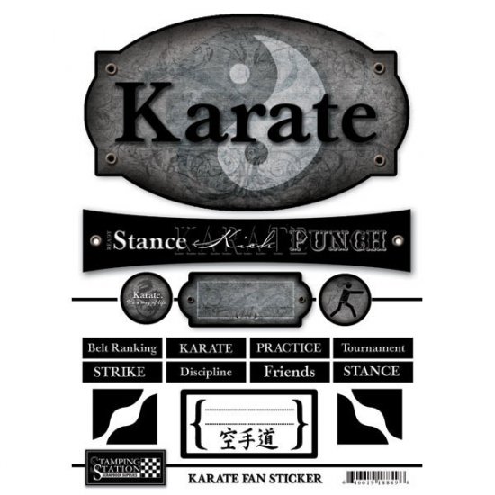 Stamping Station - Karate Fan Sticker