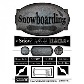 Stamping Station - Snowboarding Fan Sticker