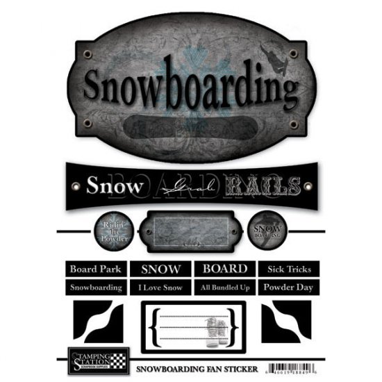 Stamping Station - Snowboarding Fan Sticker