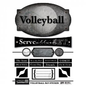 Stamping Station - Volleyball Fan Sticker