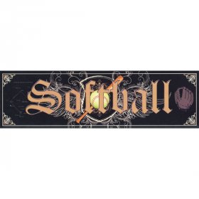 Stamping Station - Softball Trendy Sticker