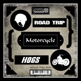 Stamping Station - Motorcycle Antique Stickers