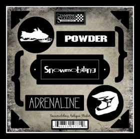 Stamping Station - Snowmobiling Antique Stickers