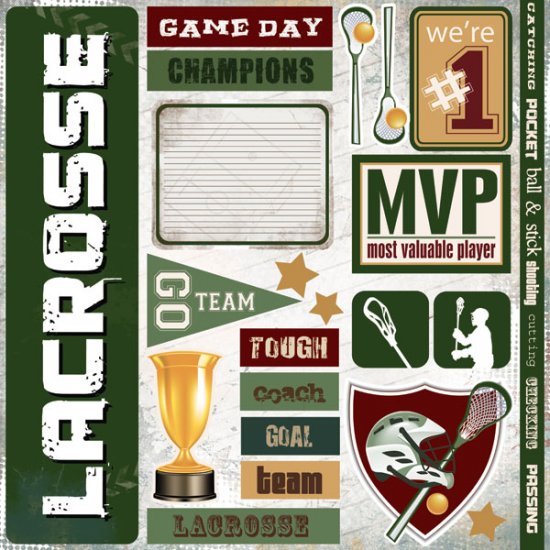 Stamping Station - Lacrosse Extreme 12x12 Sticker