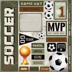 Stamping Station - Soccer Extreme 12x12 Sticker