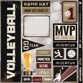Stamping Station - Volleyball Extreme 12x12 Sticker