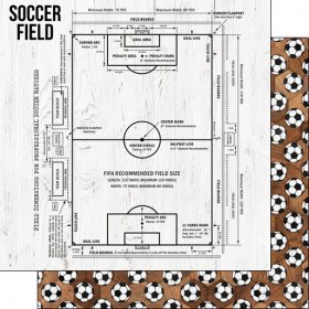 Stamping Station - Soccer Wood Field Diagram Paper