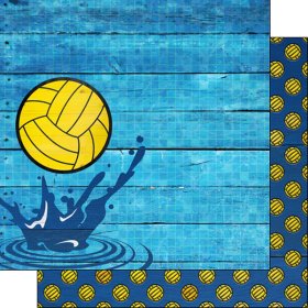 Stamping Station - Water Polo on Wood Paper