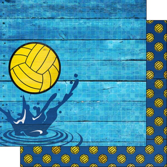 Stamping Station - Water Polo on Wood Paper