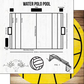 Stamping Station - Water Polo on White Wood Paper